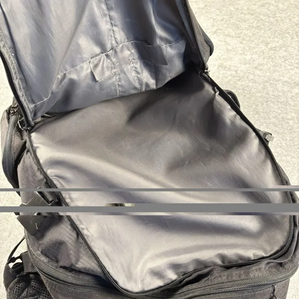 Samsonite Padded Backpack Bag Black Multi Pocket w/ Bungee Cord & Carabiner